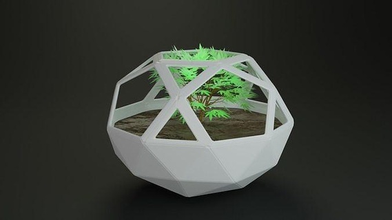planter plant garden pot green flower house decor 3d print model - Mito3D