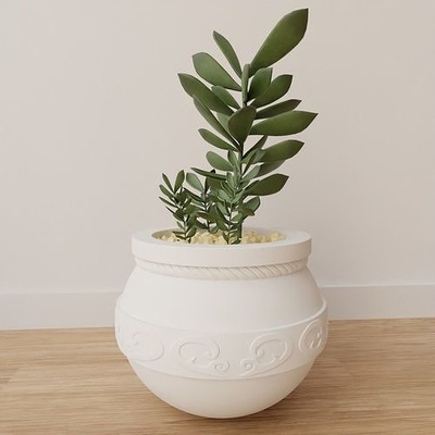 planter - vase garden urn pot decoration decor decorative house outdoor indoor plant flower interior exterior living room 3d print model - Mito3D