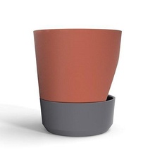 planteur 01 feuille poterie plante pot flore maison décor nature botanique 3d print model - Mito3D