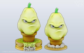 plants vs zombies - squash charater game toy statue sculpture cute fun 3dprint collection art cartoon games toys 3d print model - Mito3D