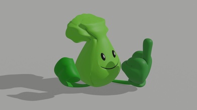 plantas vs zombies memes verduras juguete contento juegos juguetes 3d print model - Mito3D