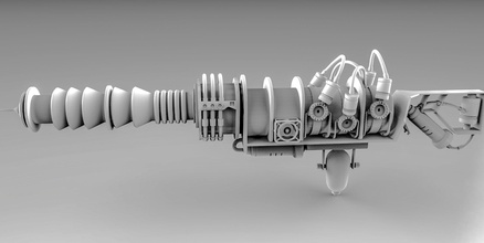 plasmagun makine tabanca bilimkurgu uzay robot mekanik gelecek plazma yabancı lazer oyunlar oyuncaklar oyun aksesuarlar 3d print model - Mito3D