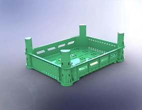 plastic crate 3d model basket crates storage industrial machine chair tool science engineering 3d print model - Mito3D