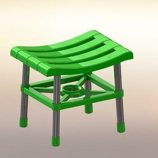 plastic footstool material measure weight capacity color solidworks house industry bathroom kitchen dining 3d print model - Mito3D