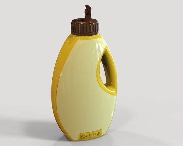plastica gallone 3500 genuina curvo design hdpe bottiglia galia contenitore miele liquido shampoo chimica industriale produzione scienza ingegneria 3D print model - Mito3D