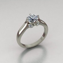 anello in plastica b gioielli di oro anodizzazione diamante matrimonio preziosi il design brillante zaffiro emerald ruby fidanzamento gemma classico anelli 3d print model - Mito3D