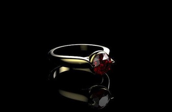 plastic ring jewelry free anodizing emerald diamond gold gem cns cad cam fashion sapphire like looks beautiful girl precious rings ruby 3d print model - Mito3D