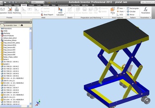 plataforma elevatoria - 3d projeto model plataform plataformas hobby diy mechanical parts 3d print model - Mito3D