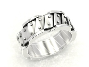 piastra anello 2 gioielli la di stampa 3dprinted stampabile anelli il design gioiello oro prototipazione argento matrimonio biker l'annerimento unico uomo uomini 3d print model - Mito3D
