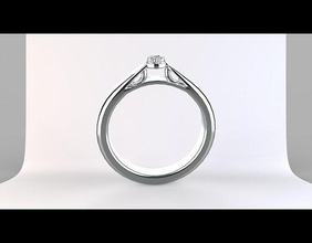 platine diamant anneaux bijoux gemme luxe chrome mariage or bague cristal Jeux jouets Jeu accessoires 3d print model - Mito3D