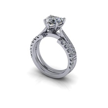 platine anneau de coeur bijoux 3d imprimable la livre sterling mode le l'anneau joyau gem brillant bague en diamant beauté fiançailles l'habillement engagem les anneaux 3d print model - Mito3D