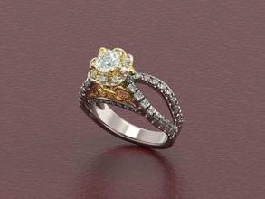 platinum ring jewelry wedding gold engagement fashion necklace luxury pendant silver diamond finger jewellery design diamonds gem printable white rings 3d print model - Mito3D