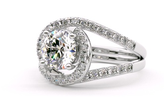 platinum white Verlobungsring Platin weiß engagement ring Schmuck gold gem Luxus bedruckbar ist Diamant-ring genial prototyping Mode-Schönheit Mode-ring - Zubehör Silber Ringe 3d print model - Mito3D