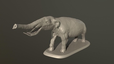 platybelodon grangeri animal mammal sculpture museum dinosaur art sculptures 3d print model - Mito3D
