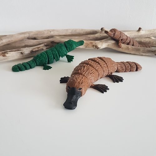 platypus flexi flexible toy print place animal realistic factory sea ocean mammal venom games toys 3D print model - Mito3D