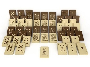 playing card chocolates spades diamonds hearts clubs chocolate sweet bar caramel jack king queen tablet candy collection 3dotworks playingcards gourmet domino house kitchen dining 3d print model - Mito3D