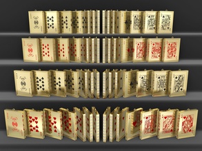 spielen Karte Anhänger einstellen Spaten Diamanten Herzen Vereine As Fahrrad Kasino Joker Jack König Königin Schmuck Sammlung 3dotworks Kartenspielen Poker zocken 3d print model - Mito3D