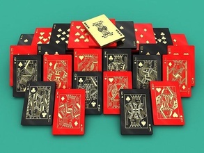 playing cards chip collection spades diamonds hearts clubs ace bicycle casino chips jack king queen gamble gambling game 3dotworks playingcards poker pokerchip chance games toys 3d print model - Mito3D