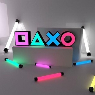playstation icons light decorative game games toys lamp lighting stl diy electronics sony console ps5 ps4 ps gamepad gamer video computer hobby 3d print model - Mito3D