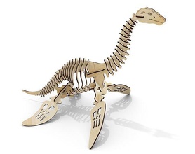 plesiosaurio rompecabezas 3d puzzle plesiosuario plesiosauro dinosaurio acuatico lagarto rettile oceano mar fosil scheletro giochi giocattoli 3d print model - Mito3D