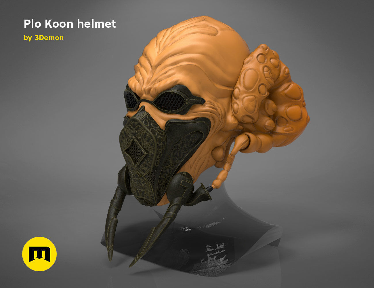 olp koon casque accessoires agression cosplay costume souhait galactique tête jedi masque maître film république soldat étoile stl jouet guerre jeux jouets 3D print model - Mito3D