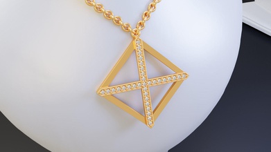 plus pendant jewelry conceptual art gold abstract illustration silver geometric shape idea jewellery gem gems pendants 3d print model - Mito3D