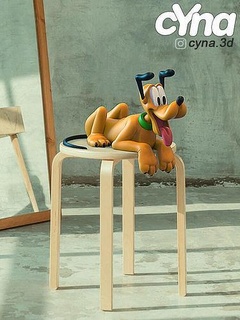 Pluton personnage art jouet 3dprint disney Mickey Minnie figure collectif amusement sculpture statue sculptures 3d print model - Mito3D