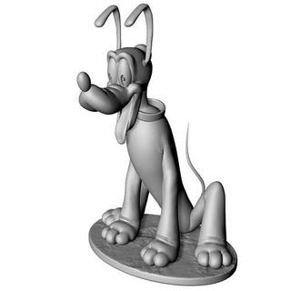 Plutón 3d imprimible stl beagleboys eeyore Mickey ratón minnie walt disney caricaturas disneyland estatua miniatura scrooge Mcduck Donald valle chip juegos juguetes 3d print model - Mito3D