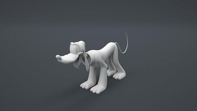 pluto dog animal pet puppy cartoon hound nature games toys 3d print model - Mito3D