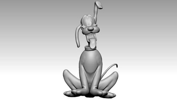 Plutone cane 3d Stampa modello animale flauto amichevole natura arte 3d print model - Mito3D