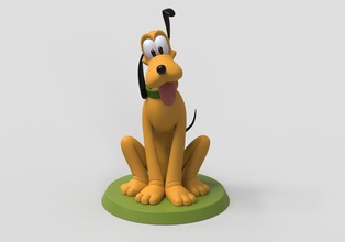 plutão cão mickey disney 3d impressão 3dprint brinquedo personagem 3dprinting estátua figura colecionável desenho animado disneylândia donald jogos brinquedos 3d print model - Mito3D