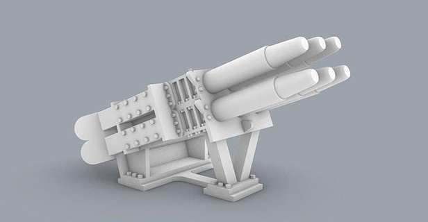 pm bae systems shield mk2 decoy launchers launcher ww2 ww1 contrameasures technology army navy naval ship ocean marines royalmarines hmcs athabascan canada us world games toys 3d print model - Mito3D