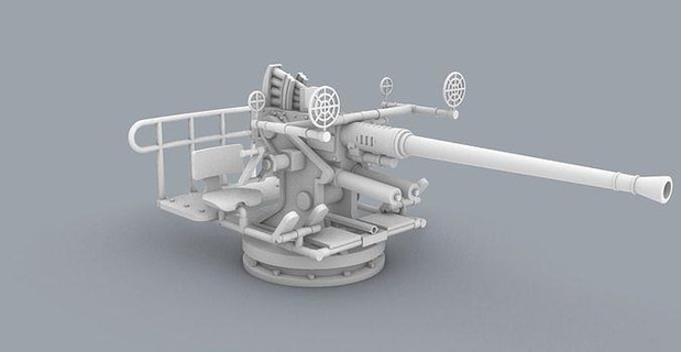 pm bofors l60 40mm artillerie marine ww2 guerre naval armée avion navire bateau mouette jna anti boffin ww1 calibre haute Jeux jouets 3d print model - Mito3D