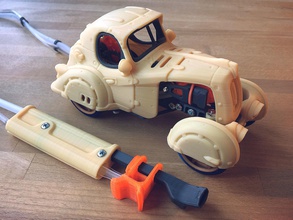 pneumatique jouet voiture corps kits véhicule vapeur steampunk éloigné mécanique auto plastique jeux jouets 3d print model - Mito3D
