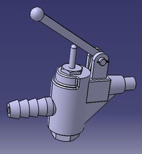 pneumatski ventil casa la valvola pneumatica 3d parte bagno 3d print model - Mito3D