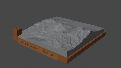 poco mandasawu montanha panorama vulcão terreno Ambiente natureza fotogrametria elevação dem Ciência 3d print model - Mito3D