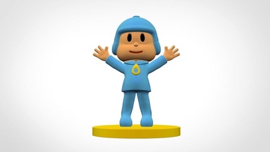 pocoyo animación personaje figura niños dibujos animados chico azul amigos personas humano cuerpo hombre juegos juguetes 3d print model - Mito3D