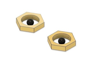 pogo meltan earrings hex hexnut nut earring ear ring cosplay cosplayer fashion 3d print model - Mito3D