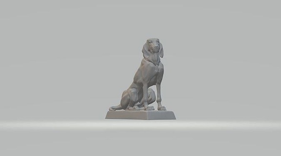 pointer dog garden statue animal printable english hunt pet miniatures figurines art sculptures 3d print model - Mito3D