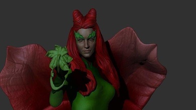 veleno edera statua scultura ragazza Edera velenosa personaggio film dc fan art corpo batmanandrobin Batman furfante passatempo Fai 3d print model - Mito3D