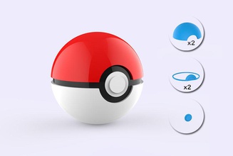 pokebola pokemon pelota dibujos animados sencillo lego ladrar juego juegos juguetes 3d print model - Mito3D