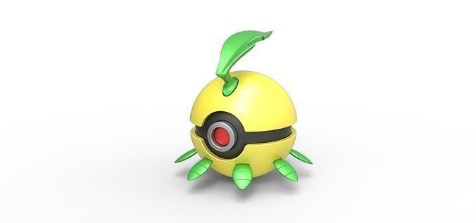 pokeball bayleef Pokémon concept récipient anime jouet impression imprimable loisir DIY 3d print model - Mito3D
