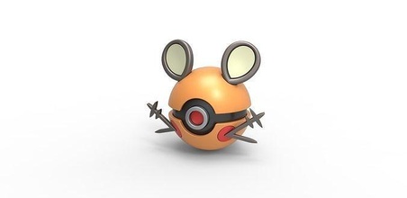 pokeball dedenne Pokemon anime giocattolo Stampa stampabile passatempo Fai 3d print model - Mito3D