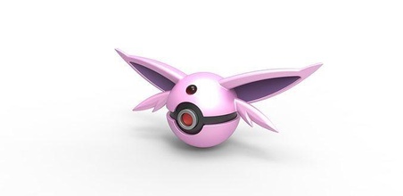 pokeball espéon Pokémon chat concept récipient anime jouet impression imprimable loisir DIY 3d print model - Mito3D