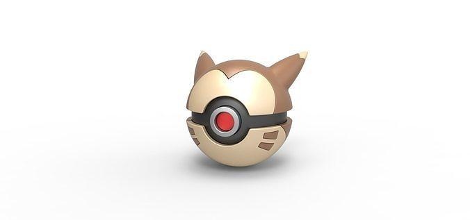 pokeball sillon Pokémon concept récipient anime jouet impression imprimable Balle loisir DIY 3d print model - Mito3D