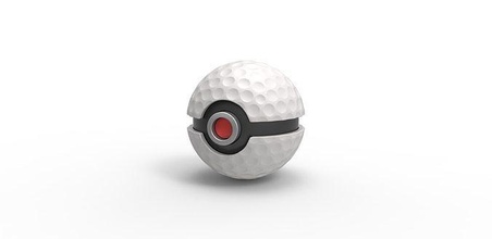 pokebola golfe bola estilo Pokémon conceito recipiente anime brinquedo impressão imprimível passatempo faça 3d print model - Mito3D