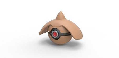 pokeball hitmontop Pokemon palla contenitore giocattolo Stampa stampabile passatempo Fai 3d print model - Mito3D