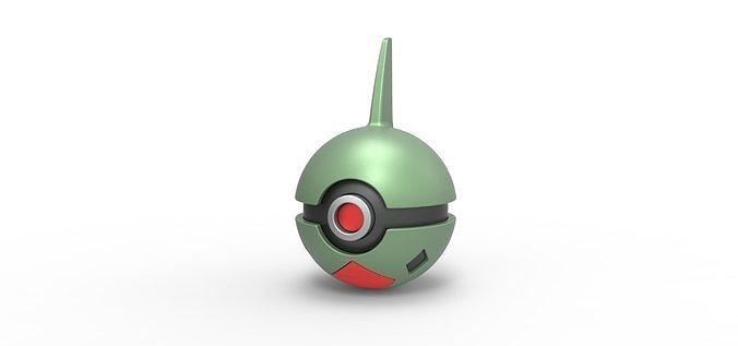 Pokeball Larvitar Pokémon Konzept Container Anime Spielzeug drucken druckbar Hobby DIY 3d print model - Mito3D