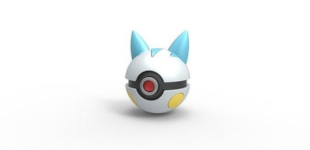 pokeball pachirisu Pokemon anime giocattolo Stampa stampabile passatempo Fai 3d print model - Mito3D