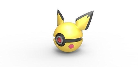 Pokeball Pichu Pokémon Ball Container Spielzeug drucken druckbar Hobby DIY 3d print model - Mito3D